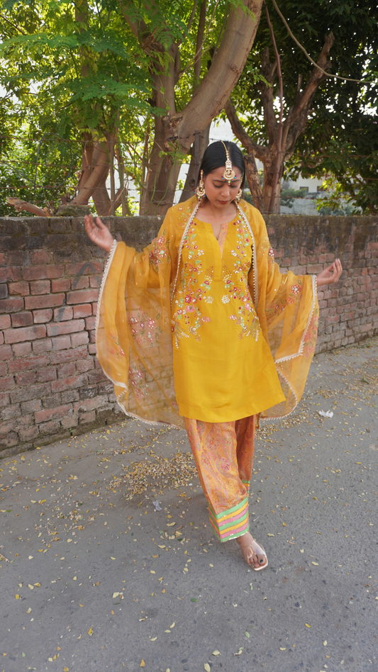Mustard Yellow Pakistani Salwar Suit