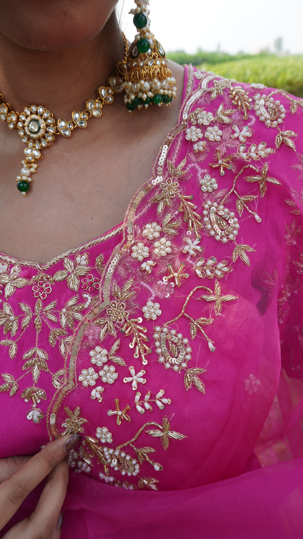 ✨ Hot Pink Bridal Gharara Suit for Anand Karaj ✨