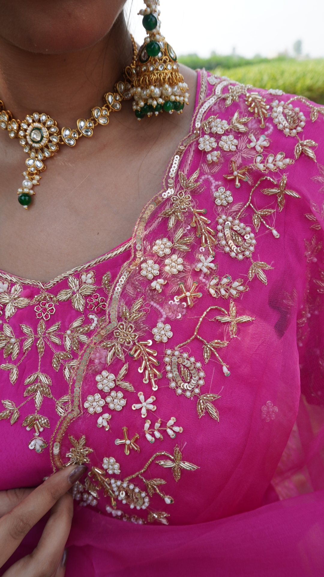 ✨ Hot Pink Bridal Gharara Suit for Anand Karaj ✨