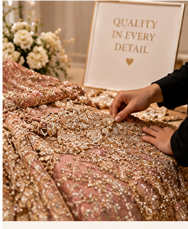 Quality Check at Jas Bridal Outfits