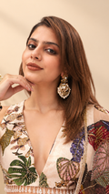 White Organza Designer Lehenga | Chanderi Blouse & Sequin Work