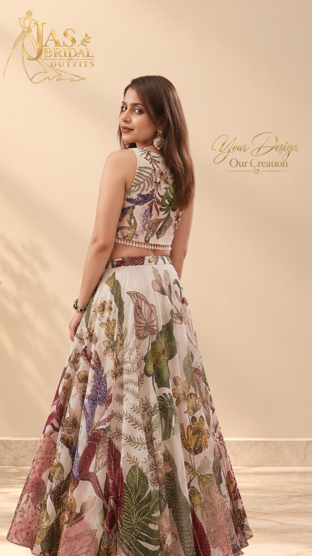 White Organza Designer Lehenga | Chanderi Blouse & Sequin Work