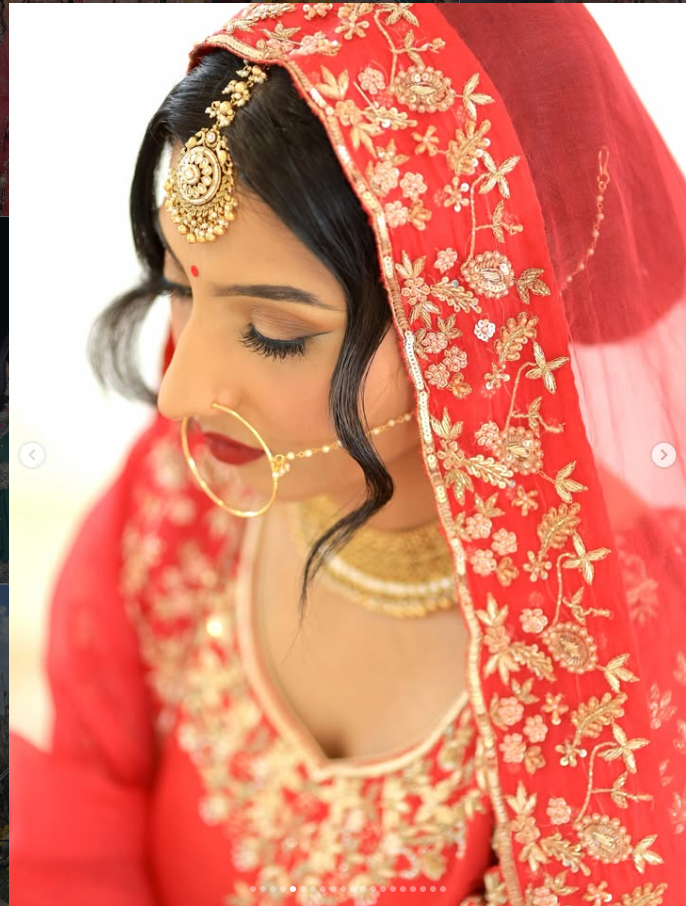 Red Bridal Anand Karaj Gharara Suit | Two Pure Organza Dupattas & Handwork