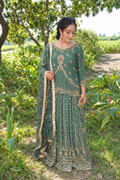 Sage Green Designer Lehenga Choli | Bride's Sister & Bridesmaid Ring Ceremony Wear