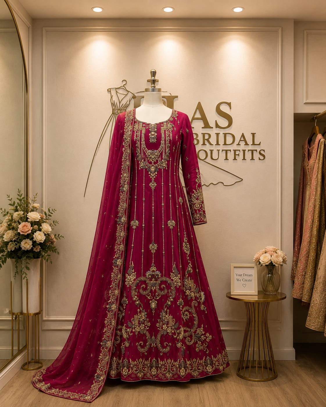Designer Pakistani Silk Suit | Pure Organza Dupatta