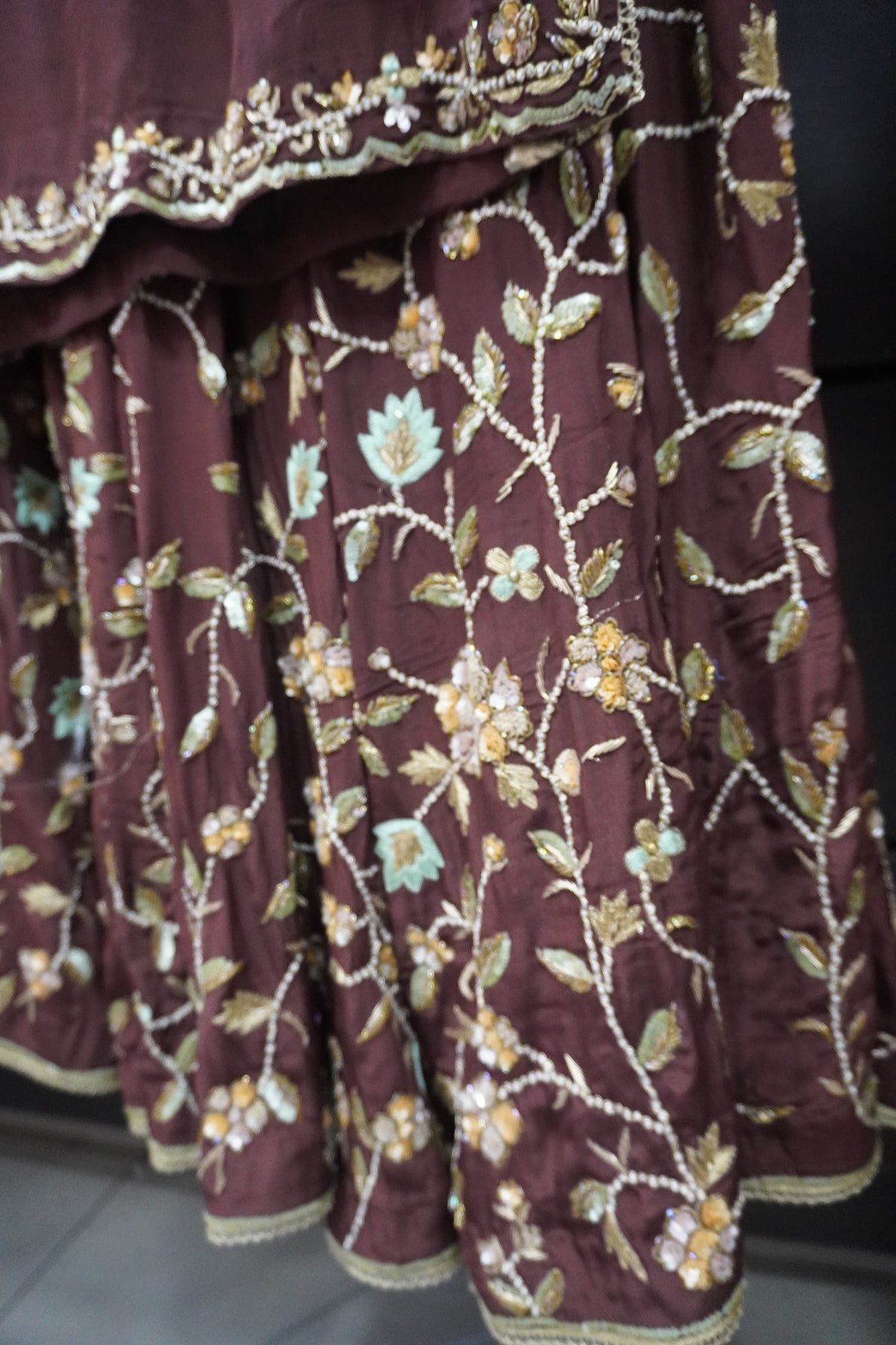 Designer Crêpe Sharara Suit | Beautiful Handwork & Pure Organza Dupatta